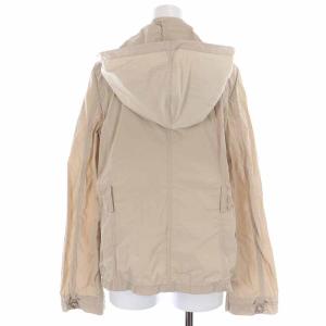 ARMANI JEANS ブルゾンジャケット ハイネック フード ジップアップ US4 S ベージュ