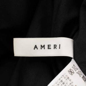 Ameri VINTAGE 20SS LINEN STRIPE SKIRT フレアスカート ロング マキシ ストライプ 麻 M グレー