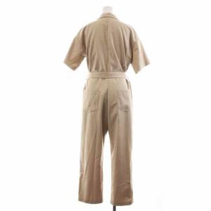Ameri VINTAGE 21SS MEDI DESIGN COLLAR JUMPSUIT オールインワン 半袖 ベルト付き S ベージュ