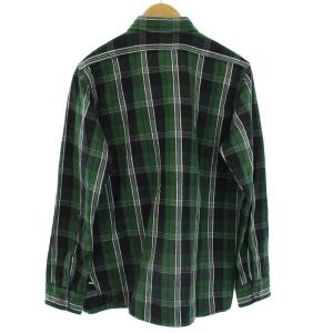 WAREHOUSE DUCK DIGGER FLANNEL SHIRTS ネルシャツ チェック 長袖 38 M 緑 グリーン 黒 ブラック
