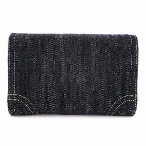 CHANEL スパークリングデニム ココマーク 二つ折り財布 青