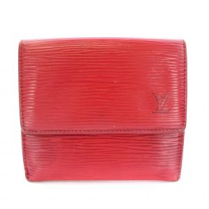ポルト モネ ビエ カルトクレディ 三つ折り財布 Wホック レザー 赤 レッド M63487