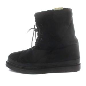 13AW ムートンブーツ ショートブーツ ボア 27.0cm 27.5cm 黒 ブラック