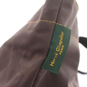 Hervé Chapelier トートバッグ ナイロン バイカラー 茶 ブラウン 黄色