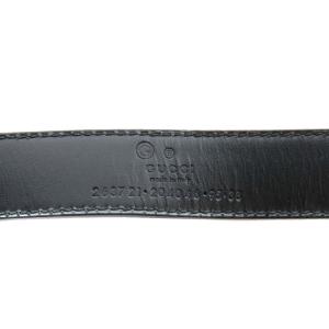 GUCCI GGシマ ベルト ハトメ レザー 95 38 黒 ブラック