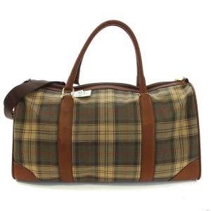 Brooks Brothers ブラウンタータンチェック ボストンバッグ ショルダーバッグ 2WAY チェック 茶 ブラウン