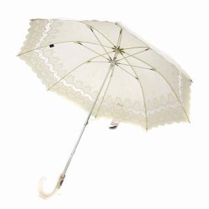 LANVIN 日傘 雨傘 レース 刺繍 UV晴雨兼用 白 ホワイト