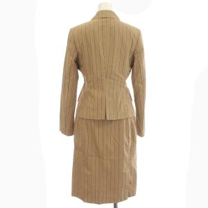 Paul Smith BLACK スーツ ストライプ セットアップ ジャケット スカート 背抜き 40 M ベージュ