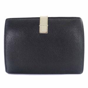 CELINE マルチファンクション 財布 二つ折り レザー バイカラー 黒 ブラック ベージュ