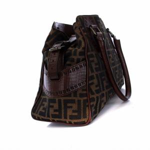 FENDI エトニコ ズッカ柄 ハンドバッグ トートバッグ ブラウン 8BN157