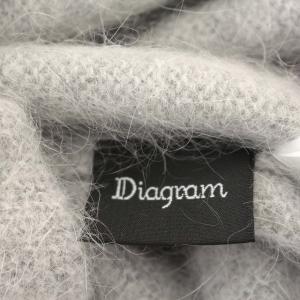 Diagram GRACE CONTINENTAL 21AW カーディガン アンゴラ ニット ファー 36 S グレー