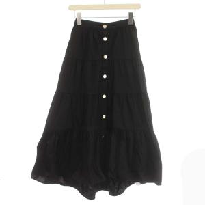 Grace Class 21AW ティアード スカート ロング ポリエステル 36 S 黒 ブラック