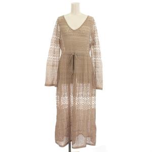 Diagram GRACE CONTINENTAL 21SS ワンピース かぎ編み レース 長袖 ロング 36 S ベージュ