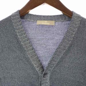 Cruciani カーディガン ニット 長袖 Vネック ウール 48 M グレー