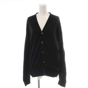 JOHN SMEDLEY カーディガン ニット 長袖 薄手 Vネック L 黒 ブラック