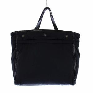 Longchamp Tweedy Plume ナイロン トートバッグ ハンドバッグ 黒 ブラック