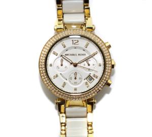 PARKER 腕時計 アナログ クオーツ クロノグラフ 3針 ゴールド 白 ホワイト MK6119