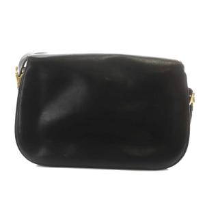 CELINE ヴィンテージ 馬車金具 ショルダーバッグ ポシェット レザー 黒 ブラック