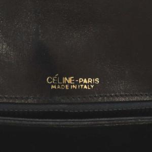 CELINE ヴィンテージ 馬車金具 ショルダーバッグ ポシェット レザー 黒 ブラック