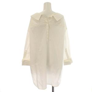 ENFOLD 17SS ブラウス シャツ 長袖 38 M 白 ホワイト