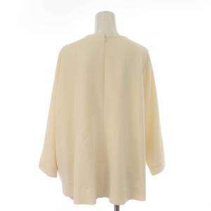 ENFOLD カットソー ブラウス クルーネック プルオーバー オーバーサイズ 七分袖 38 M アイボリー