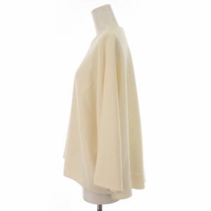 ENFOLD カットソー ブラウス クルーネック プルオーバー オーバーサイズ 七分袖 38 M アイボリー