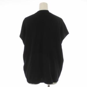 ENFOLD ニット カットソー クルーネック プルオーバー オーバーサイズ フレンチスリーブ 38 M 黒 ブラック