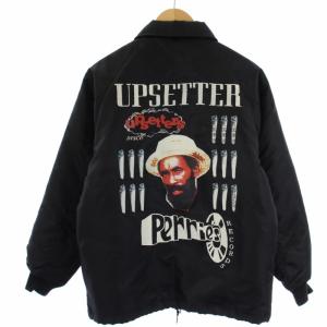 WACKO MARIA LEE SCRATCH PERRY BOA COACH JACKET プリント S 黒