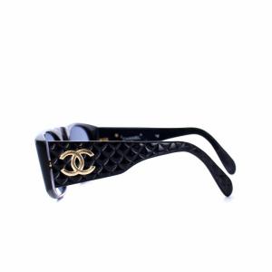 CHANEL ココマーク マトラッセ サングラス 黒 ブラック 01450 94305