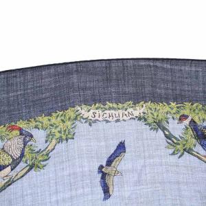 HERMES カレ90 スカーフ sichuan 四川省 アニマル カシミヤ シルク混 緑