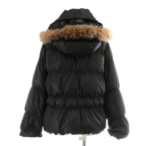BARNEYS NEW YORK ダウンジャケット フード ファー アウター 11AR L 黒 ブラック