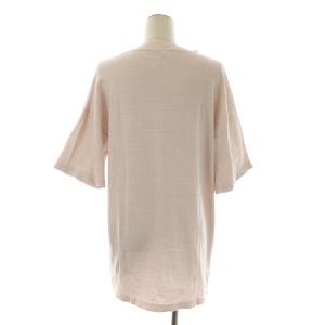 Deuxieme Classe 21SS looseTシャツ カットソー Uネック プルオーバー 五分袖 USED加工 F くすみピンク 21070500718010