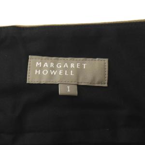 MARGARET HOWELL 18AW モールスキン ワイドタックパンツ ジッパーフライ コットン 1 S カーキ
