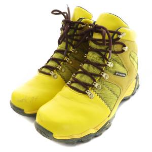 Columbia サンギルオムニテック マウンテンブーツ トレッキングシューズ 登山靴 レースアップ レザー US9.5 27.5cm 黄色
