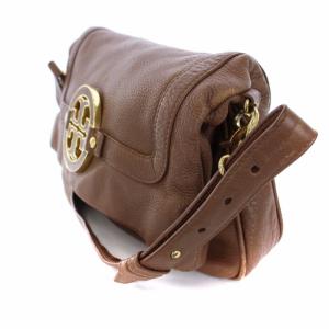 TORY BURCH ショルダーバッグ ロゴ レザー 茶 ブラウン