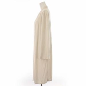 LEONARD FASHION カーディガン ニット シアー ロング 42 L ベージュ