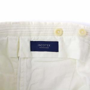 INCOTEX BRIDGE fit パンツ スラックス コットン 46 M 白 ホワイト