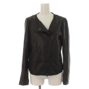 ライダース ジャケット ダブル レザー 羊革 革ジャン ショート 総裏地 アウター 38 M 黒 ブラック