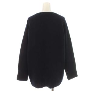 MARGARET HOWELL ニット セーター クルーネック カシミヤ混 シルク混 長袖 2 M 紺 ネイビー