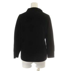 MARGARET HOWELL ニット カットソー 長袖 ウール カシミヤ混 2 M 黒 ブラック