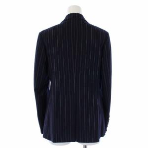 Drawer テーラードジャケット シングル 2B ストライプ 36 S 紺 ネイビー