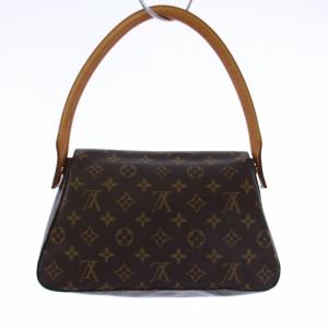 LOUIS VUITTON ミニ・ルーピング モノグラム ハンドバッグ 茶 M51147