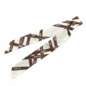 HERMES ツイリー ボルデュックリボン スカーフ シルク ホワイト