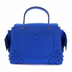 TOD'S WAVE BAG ウェーブバッグ ハンドバッグ 2WAY レザー 青