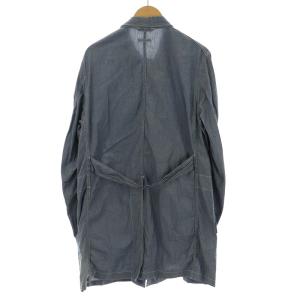 Engineered Garments ショップコート Shop Coat Blue Chambray ロング バックベルト ブルーシャンブレー M インディゴ