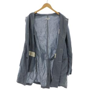 Engineered Garments ショップコート Shop Coat Blue Chambray ロング バックベルト ブルーシャンブレー M インディゴ