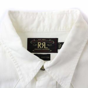 RRL Ralph Lauren ウエスタンシャツ 長袖 コットン M 白 ホワイト
