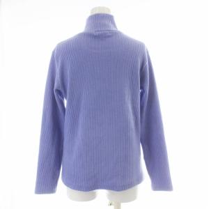23区 GOLF 22AW グランサーモ モックネック カットソー リブニット 長袖 アクリル 2 M 紫 パープル KKVLNW0504