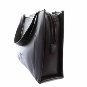 LOEWE ハンドバッグ ミニ レザー アナグラム 茶