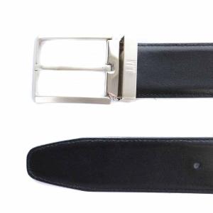 dunhill ベルト バックル レザー 紺 ネイビー